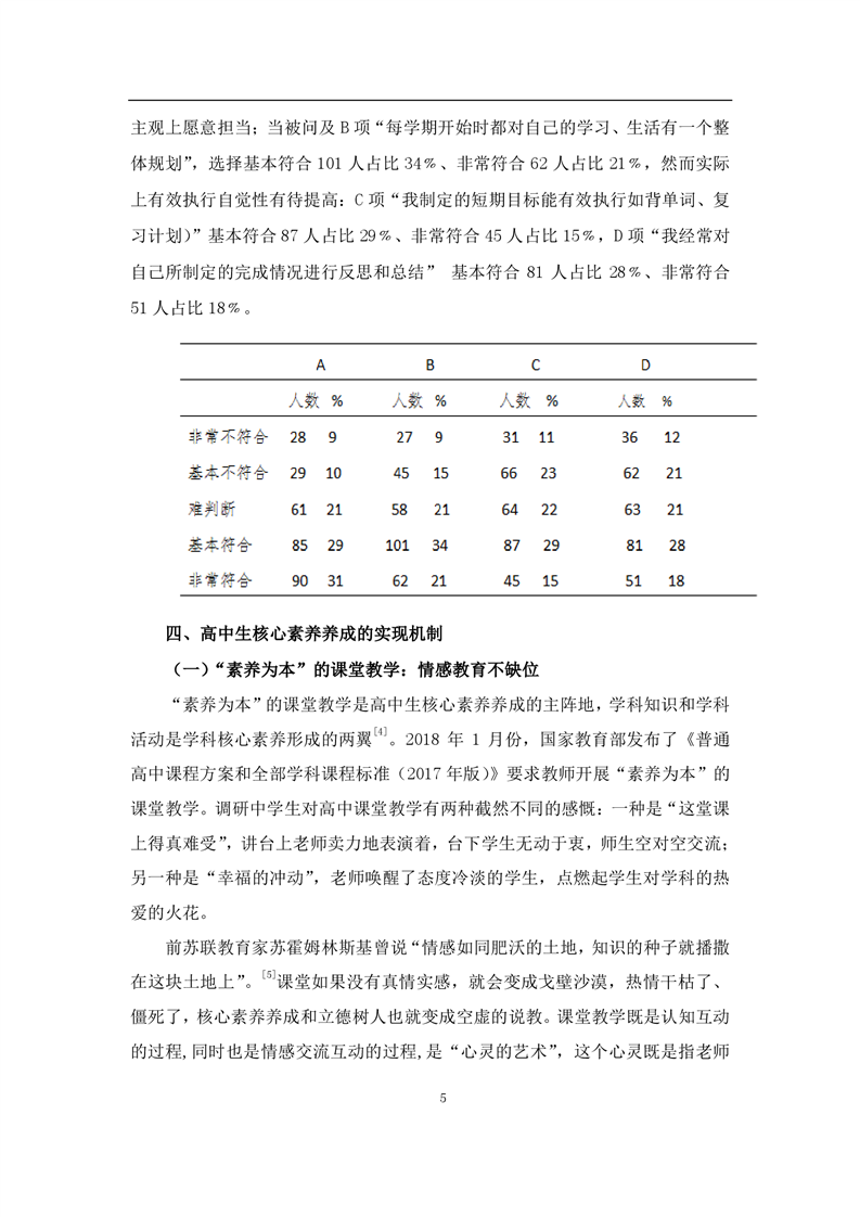 基于核心素养的高中生行为习惯养成教育教学的实践研究(图5)