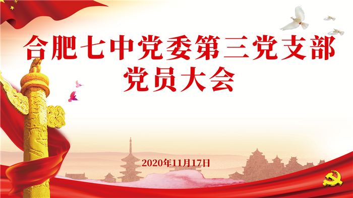 合肥七中第三党支部召开全体党员大会暨支部换届选举大会(图1)